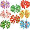Utini Shipping 200pcs/lot 3" Girls Christmas Gift Pinwheel Hair Bows Hair Clips Barrette - (Color: 6) view 3