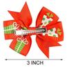 Utini Shipping 200pcs/lot 3" Girls Christmas Gift Pinwheel Hair Bows Hair Clips Barrette - (Color: 6) view 4