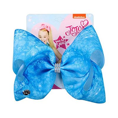 Utini 24pcs/lot 8 Inch JoJo Bows for Girls Snowflake JoJo Siwa Large Hair Bows for Girls Bowknot Hair Clips for Girls Hair Accessories - (Color: 8)