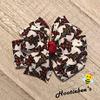 Buffalo Check Leopard Christmas Tree Pinwheel Hair Bow view 2