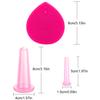 BBTO Silicone Facial Cupping Set, Vacuum Massage Cup Kit for Body, Face, Neck, Back, and Eye, 6 Cups and Exfoliating Brush view 2