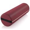 Saloniture Jumbo Round Massage Table Bolster Pillow Pad - 26 x 9 Inch - Burgundy view 1