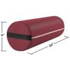 Saloniture Jumbo Round Massage Table Bolster Pillow Pad - 26 x 9 Inch - Burgundy view 3