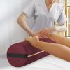 Saloniture Jumbo Round Massage Table Bolster Pillow Pad - 26 x 9 Inch - Burgundy view 4