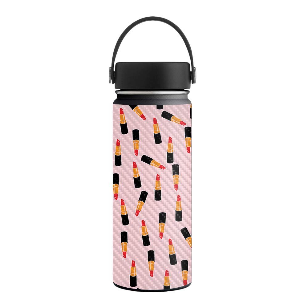MightySkins Carbon Fiber Skin for 18 oz. Wide Mouth - Lipstick Pattern | Protective, Durable Textured Carbon Fiber Finish | Easy to Apply, Remove, and Change Styles | Made in The USA