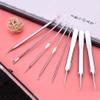 8 Pcs Stainless Steel Blackhead Remover Pimple Extractor Tool Kit with Metal Case for Pimples, Blackheads, Zit Removing for Face Nose view 3