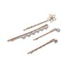 4 Pcs Elegant Imitation Pearls Hairpin Bobby Pins Metal Alloy Side Clip Barrettes Hair Clip Fashion Styling Tools Accessories for Women view 1