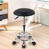 KKTONER Swivel Rolling Stool with Footrest Height Adjustable PU Leather Salon Vanity Spa Massage Office Stool Chair Small (Black) view 2