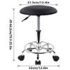 KKTONER Swivel Rolling Stool with Footrest Height Adjustable PU Leather Salon Vanity Spa Massage Office Stool Chair Small (Black) view 3