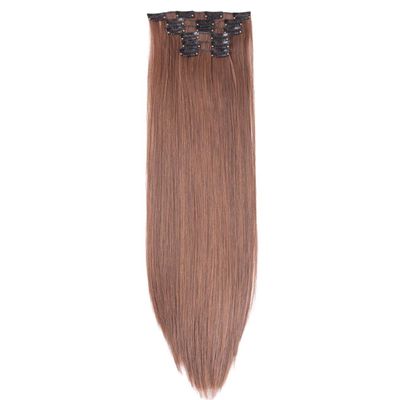 6Pcs/Set Hairpiece 140G Straight 16 Clips Hair Bundle Synthetic Clip In Extensions 22" Heat Resistant #4-30