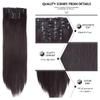 6Pcs/Set Hairpiece 140G Straight 16 Clips Hair Bundle Synthetic Clip In Extensions 22" Heat Resistant #4-30 view 3