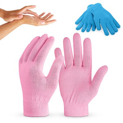 4Pcs Moisturizing Gloves Overnight - Cotton Gloves for Dry Hands Sleeping Moisturizer Gloves Overnight Hand Softening Gloves - Lotion Gloves Overnight for Women Hand Care Cotton Gloves for Women