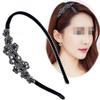 3 Pcs Retro Rhinestone Crystal Headband Flannelette Wraped Alloy Hair Band Hair Hoop Fashion Elegant Hair Accessorie for Women (A#) view 2