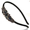 3 Pcs Retro Rhinestone Crystal Headband Flannelette Wraped Alloy Hair Band Hair Hoop Fashion Elegant Hair Accessorie for Women (A#) view 3