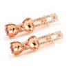 4 Pcs Sweet Bowknot Hair Barrette Duckbill Clip Shiny Rhinestone Crystal Crocodile Clip Bangs Side Clip Hair Clip Hair Pin Women Styling Tools Accessories (Champagne + Pink) view 2