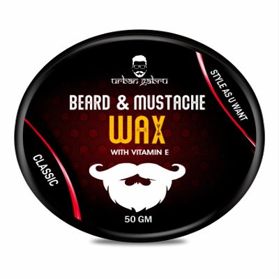 urbangabru Beard, Mustache Wax for Men  Strong Hold Mooch Styling Wax, Balm, Cream to Shape and Nourish Your Beard (1.7 fl oz)