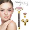 Face Roller Massager Jade Set, Under-Eyes Press Facial Tool for Woman, Rose Quartz Electric Vibrating Body Contour Beauty Kit (Dark Silver) view 2