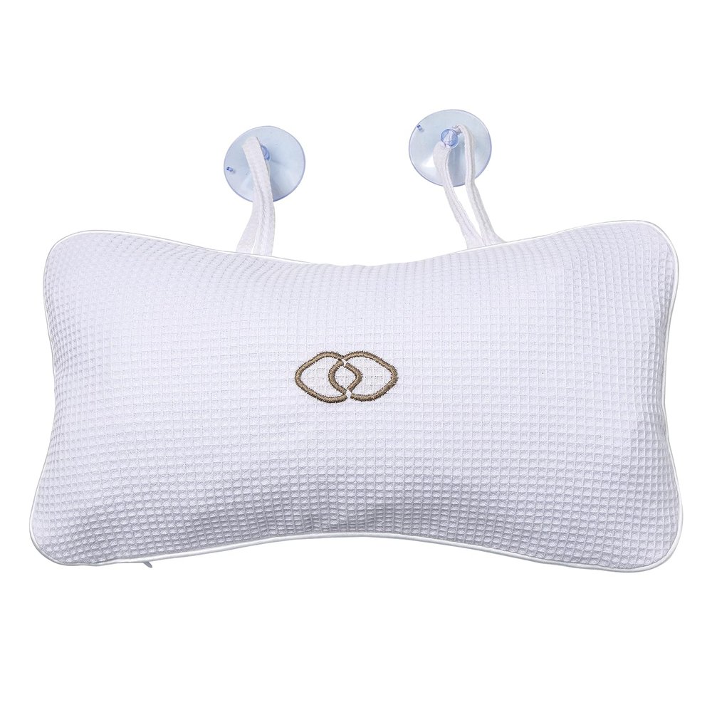 YUET Anti-Slip Non-Slip Bathtub Pillow Home Spa Bath Inflatable Cushion Head Neck Back Shoulders Rest Relax Suction Cup Bathroom Support for Hot Tub Luxurious Headrest