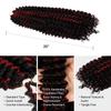 20 Inch AU-THEN-TIC Deep Twist Crochet Hair Braids KANEKALON fiber Deep Wave Crochet Braid Hair Synthetic Extensions (20 Inch (Pack of 6), P1B/BG-Piano Off Black and Burgundy) view 3
