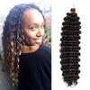 20 Inch AU-THEN-TIC Deep Twist Crochet Hair Braids KANEKALON fiber Deep Wave Crochet Braid Hair Synthetic Extensions (20 Inch (Pack of 6), P1B/33-Piano Off Black and Medium Auburn) view 1