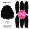 20 Inch AU-THEN-TIC Deep Twist Crochet Hair Braids KANEKALON fiber Deep Wave Crochet Braid Hair Synthetic Extensions (20 Inch (Pack of 6), P1B/33-Piano Off Black and Medium Auburn) view 2