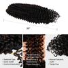 20 Inch AU-THEN-TIC Deep Twist Crochet Hair Braids KANEKALON fiber Deep Wave Crochet Braid Hair Synthetic Extensions (20 Inch (Pack of 6), P1B/33-Piano Off Black and Medium Auburn) view 3