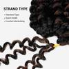 20 Inch AU-THEN-TIC Deep Twist Crochet Hair Braids KANEKALON fiber Deep Wave Crochet Braid Hair Synthetic Extensions (20 Inch (Pack of 6), P1B/33-Piano Off Black and Medium Auburn) view 4
