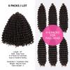 20 Inch AU-THEN-TIC Deep Twist Crochet Hair Braids KANEKALON fiber Deep Wave Crochet Braid Hair Synthetic Extensions (20 Inch (Pack of 6), 2-Dark Brown) view 2