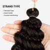 20 Inch AU-THEN-TIC Deep Twist Crochet Hair Braids KANEKALON fiber Deep Wave Crochet Braid Hair Synthetic Extensions (20 Inch (Pack of 6), 2-Dark Brown) view 4