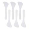 100Pcs Mini Disposable Cosmetic Spatulas Facial Care Cream Mask Spoon Stick Plastic Mixing Spatulas Makeup Scoop for Mixing and Sampling Makeup Cosmetic Beauty Tools, White view 1