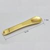 2Pcs Mini Metal Cosmetic Spatulas Facial Cream Mask Spoon Stick Mixing Spatulas Makeup Scoop for Mixing and Sampling Makeup Cosmetic Beauty Tools, Gold view 2