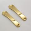 2Pcs Mini Metal Cosmetic Spatulas Facial Cream Mask Spoon Stick Mixing Spatulas Makeup Scoop for Mixing and Sampling Makeup Cosmetic Beauty Tools, Gold view 3
