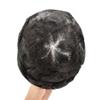 Toupee For Men Hair System Swiss Lace Hair Pieces Human Hair Mens Toupee Men Hair Replacement System (6 * 9, 1B# Off black-120% density) view 4