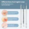 MENOLY Pimple Popper Tool Kit 10 Pcs Blackhead Remover Tool Zit Popper for Blemish, Pimple Comedone Extractor Acne Tool for Blackheads, Acnes, Whiteheads Nose Face with Leather Bag view 3