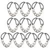 10 Pcs Modern Gold Chain Hair Tie with Dubble strands Elastic Hair Accessories Hair Ropes Fashion Headbands Ponytail Holders Hair Rings Hairband for Girl Lady Color Random (Silver) view 1