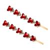 2PCS Rhinestone Alloy Bobby Pins Side Clip Crystal Hairpin Hair Clip Barrettes Hair Accessories for Women Lady (Red) view 1