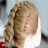 2PCS Rhinestone Alloy Bobby Pins Side Clip Crystal Hairpin Hair Clip Barrettes Hair Accessories for Women Lady (Red) view 3