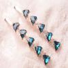 2PCS Rhinestone Alloy Bobby Pins Side Clip Crystal Hairpin Hair Clip Barrettes Hair Accessories for Women Lady (Blue) view 2