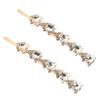 2PCS Rhinestone Alloy Bobby Pins Side Clip Crystal Hairpin Hair Clip Barrettes Hair Accessories for Women Lady (White) view 1