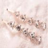 2PCS Rhinestone Alloy Bobby Pins Side Clip Crystal Hairpin Hair Clip Barrettes Hair Accessories for Women Lady (White) view 2