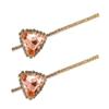 2 Pcs Crystal Hair Pins Rhinestone Hair Clips Alloy Bobby Pins Side Clip Hair Barrettes Hair Styling Clips for Women Lady (Pink) view 1