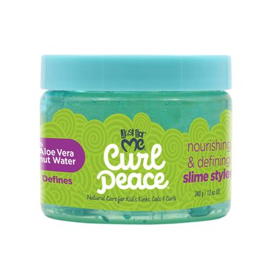 Curl Peace Just For Me Nourishing & Defining Slime Styler. Childrens weightless hair gel perfect for wash and go curl definition or texture setting. 12oz.