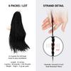 AU-THEN-TIC Senegalese Twist Crochet Braids Hair 22 Inch 8 Packs Small Mambo Twist 40 Strands/Pack Crochet Hair Pre-Stretched Pre-Looped Braiding Hair Extensions (22 Inch (8 Packs), 1B-Off Black) view 2