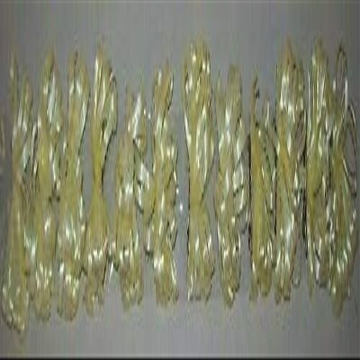 12 New Hair Barrettes Yellow Ribbon (12)