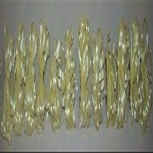 12 New Hair Barrettes Yellow Ribbon (12)