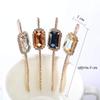2PCS Crystal Hair Pins Rhinestone Hair Clips Bobby Pins Hair Barrettes for Women Ladies Girls (Blue) view 3