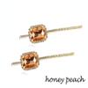 2PCS Crystal Hair Pins Rhinestone Hair Clips Bobby Pins Hair Barrettes for Women Ladies Girls (Pink) view 2