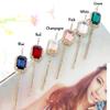 2PCS Crystal Hair Pins Rhinestone Hair Clips Bobby Pins Hair Barrettes for Women Ladies Girls (Red) view 3