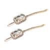 2PCS Crystal Hair Pins Rhinestone Hair Clips Bobby Pins Hair Barrettes for Women Ladies Girls (White) view 1