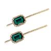 2PCS Crystal Hair Pins Rhinestone Hair Clips Bobby Pins Hair Barrettes for Women Ladies Girls (Green) view 1